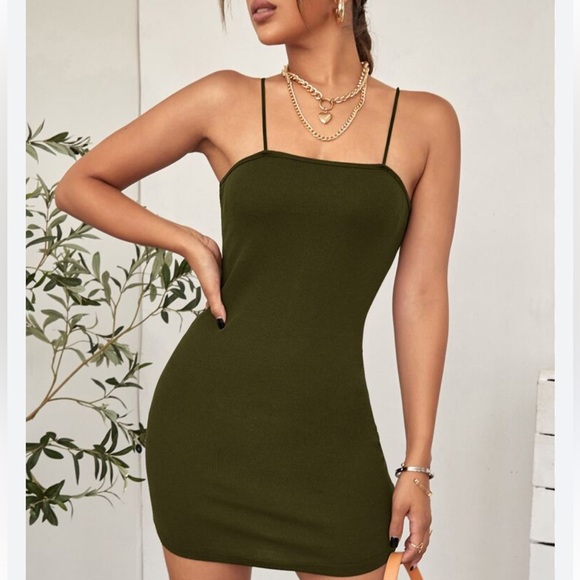 love J Dresses & Skirts - love J Olive Bodycon Mini Dress 💚